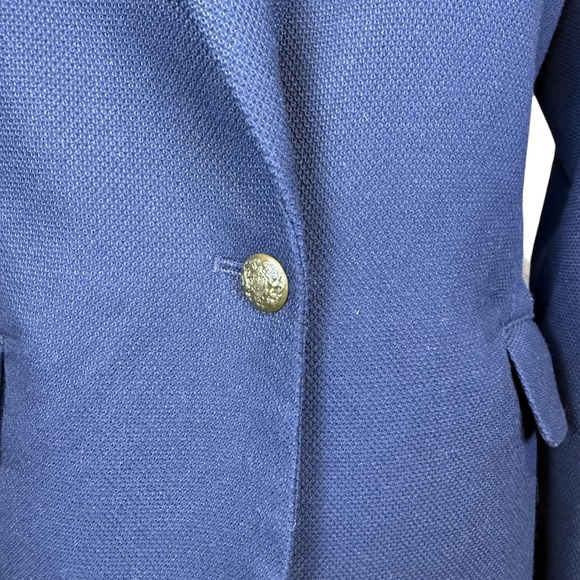 Mercer Madison Navy Blue Textured Blazer Jacket Single Gold Button Lined Small - Picture 3 of 10
